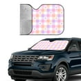 thumbnail image 3 of Kdxio Heart Buffalo Plaid Print Front Windshield Sun Shade,Folding Auto Sunshade for Car Truck SUV-Small, 3 of 7