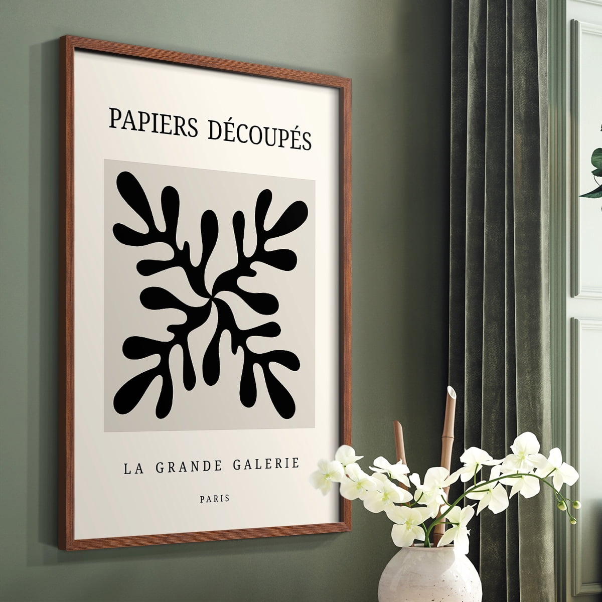 Matisse CCCXCVIII in Brown Solid Wood 22 x 28 Framed Print