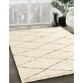 thumbnail image 3 of Ahgly Company Machine Washable Indoor Round Abstract Blanched Almond Beige Area Rugs, 5' Round, 3 of 7