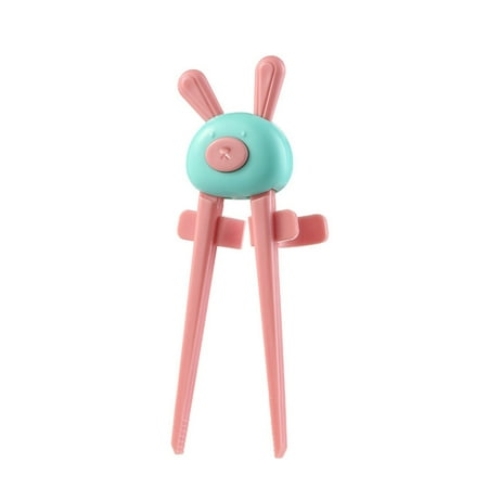 

Biplut 1 Pair Chopsticks Cartoon Hold Comfortably Plastic Lazy Assistant Easy Carry Snack Chopsticks for Home(Pink B)