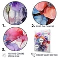 thumbnail image 3 of Designart "Abstract Floral Joy" Violets Canvas Wall Art, 3 of 7