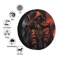 thumbnail image 2 of Kdxio Dark Skull King Throne for Tire Cover Wheel Protectors Tyre Covers Weatherproof Wheel Covers Universal Fit for Trailer Rv SUV Truck Camper Travel Trailers 14 inch, 2 of 5