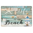 thumbnail image 2 of Ocean Beach Bathroom Floor Mat Funny Quotes Starfish Lighthouse Nautical Theme Bathroom Mat Farmhouse Vintage Rustic Wood Front Back Door Mats Waterproof Inside Floor Mat Home Decor,24 x 16 inch, 2 of 7