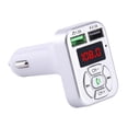 thumbnail image 1 of compatible Bluetooth Car Charger 3.1a Fast Charging Card Fm Car Bluetooth Mp3 Transmitter Silver_Perfect Gift, 1 of 5