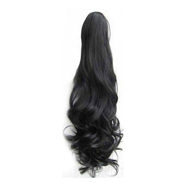 Xingzhi Extension de Queue de Cheval Longue Bouclée Ondulée de 55 cm pour Femmes et Filles, Pièce de Cheveux Synthétique à Clip, Extensions de Cheveux