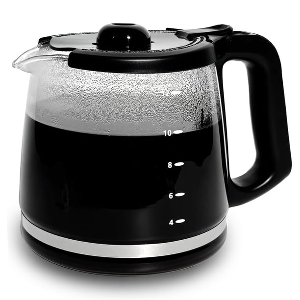Jarra de café de vidrio de repuesto de 12 tazas compatible con cafeteras Mr. Coffee de las series LMX, TP, MMX y MSX