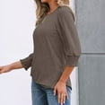 thumbnail image 5 of SUNBS Blouses for Women 3/4 Length Sleeve Shirts Casual Ladies Tops Trendy Fall Winter Clothes, Sizes S-3XL, 5 of 8