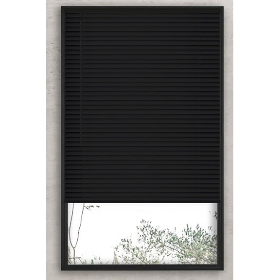 Cordless Light Filtering Window Blinds, Horizontal Vinyl Mini Blinds/Shades, 1" Slats, Easy Install