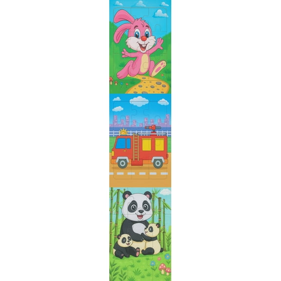 3 Pack Wooden Puzzles Toddler Puzzles 9-Piece