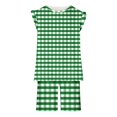 thumbnail image 7 of YUANxueke Girls 2-Piece Plaid Outfit Sets Crew Neck Tank Top & Shorts with Pockets Summer Casual Sets for 3-14 Years, 7 of 7