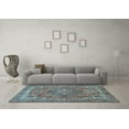 thumbnail image 3 of Ahgly Company Indoor Round Persian Light Blue Traditional Area Rugs, 3' Round, 3 of 4