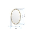 thumbnail image 4 of Kouboo Oval Twisted Rattan Wall Mirror, Circle Mirrors for Wall Decor Bathroom, Living Room, Entryway, Farmhouse, White and Natural, 4 of 5