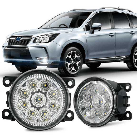Pair Fog Lights Fit for Subaru Forester 2014 2015 2016 2017 2018 Driving Front Bumper Lamps Assembly Clear Lens