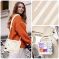thumbnail image 6 of for iPad Mini 7th/6th Generation Case 8.3 inch 2024/2021, 360 Rotating Shockproof Cover with Stand, Handle, Shoulder Strap, Cream Rose Gold, 6 of 7