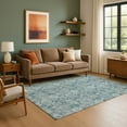 thumbnail image 7 of Addison Rugs Mayfield Premium Machine Washable Transitional Floral Teal Rectangle Rug, 9' x 12', 7 of 7