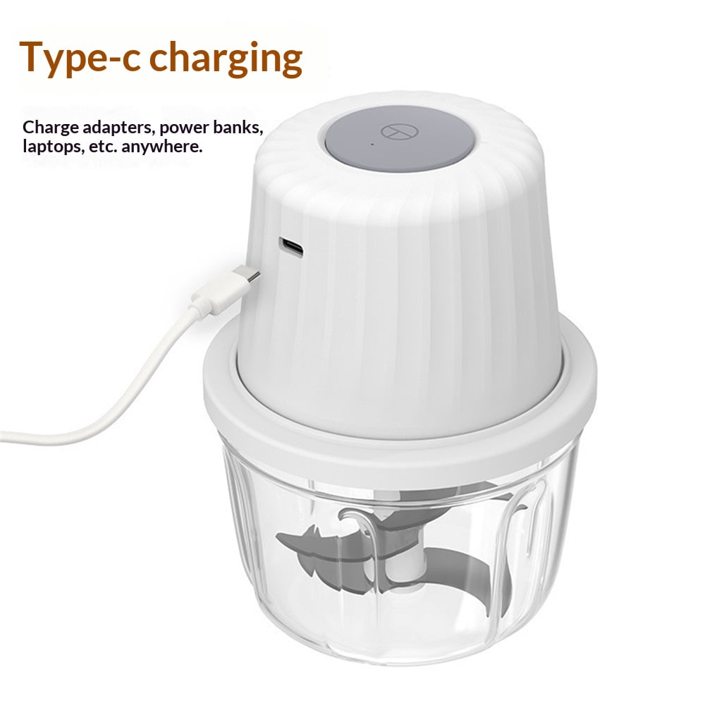 Mini Food Processor Cordless Set with Multiple 3*(350ml+250ml+100ml) Bowls＆ 6+3+2 Blades, Small Garlic Chopper Mincer, USB Rechargeable Battery Vegetable Chopper