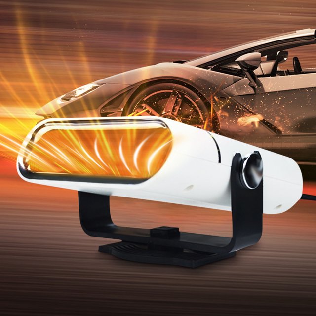 Wzzjkit Car Heater Defrosting and Defogging Car Fast Heating, Portable Adjustable Angle for Indoor Use, Upgraded Small Desk Heater with Overheat Protection for Bedroom, Office, Car