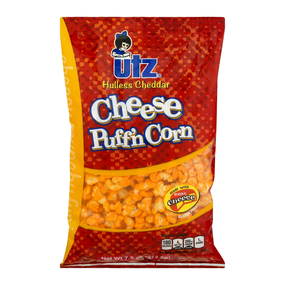Utz Hullness Cheddar Cheese Puff'n Corn, 7.5 oz