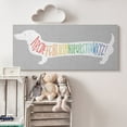 thumbnail image 2 of Stupell Industries Hot Dog Alphabet Animal Pet Rainbow Word Design Canvas Wall Art by Daphne Polselli, 2 of 6