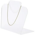 thumbnail image 2 of Plymor Frosted Acrylic Basic Short Necklace Display Stand, 8.5" W x 4" D x 7.75" H (2 Pack), 2 of 2