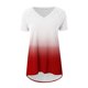 thumbnail image 4 of Mujeres de Manga Larga Superior, Estampado Corto Delantero Larga Espalda Raglan Cuello en V Camiseta de Manga Corta, Casual, 4 of 9