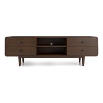 Stafford Mid-Century Modern Solid Wood Brown Tv Stand for 35/72 inch TV