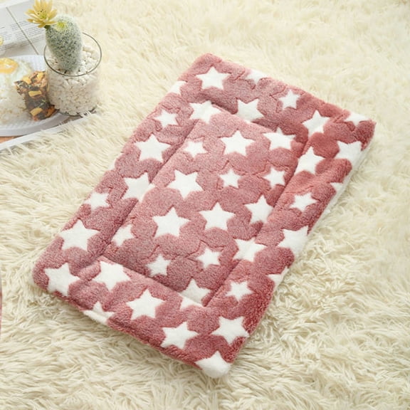 Warm Calming Pet Bed for Indoor Cats and Puppies with Soft Fuzzy Mat Washable Anxiety Stress Comfort