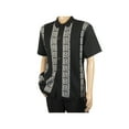 thumbnail image 3 of Men Silversilk 2pc walking leisure Matching Suit Italian woven knits 51011 Black, 3 of 7