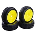 thumbnail image 4 of 4x Pneus et Roues en Caoutchouc pour 1:8 RC, Jaune, 4 of 6