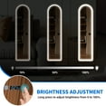 thumbnail image 4 of Dextrus 59"x16" Full-Length Mirror with LED Lights, Modern Arched Free Standing Floor Mirror, Wall Mounted Hanging Mirror, Dressing Mirror Touch Control, Full-Size Tall Mirror for Bedroom, 4 of 6