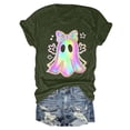 thumbnail image 4 of Landzoo Women Halloween Sweet Ghost Graphic Tee Short Sleeve Crew Neck Tops Women Party Wear, 4 of 5