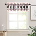 thumbnail image 4 of Aztec Valances Curtain Boho Tribal Navajo Ethnic Abstract Geometric Print Rod Pocket Window Curtains for Living Room, Bedroom, Kitchen, Bathroom,1 Panel, 54" W x 18" L, 4 of 6
