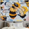 thumbnail image 2 of Patifu Bees Honeybees Flowers Tapestry Wall Hanging Unique Style Graphic Tapestries Home Wall Decor Art for Living Room Bedroom Apartment Farmhouse Dorm Wall Hanging Plush Package of 1 40x30inch, 2 of 6