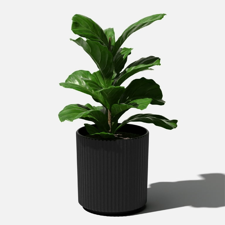 日本に Sunside Walmart.com - Black Planter 16' Ripple Veradek by 鉢・プランター