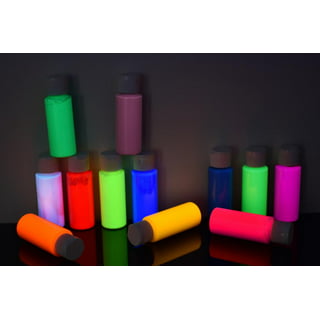 Glow Paint 8oz bottle UV Blacklight Reactive Fluorescent Neon Acrylic Paints  (PURPLE COLOR - 1BOTTLE) 