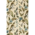 thumbnail image 1 of HomeRoots 354041 30 x 50 in. Wool Ivory & Teal Area Rug, 1 of 1