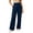 Navy, variant on Admvng Women's Elastic Waist Pants Light Fleece Lined Casual Straight Office Daily Trousers