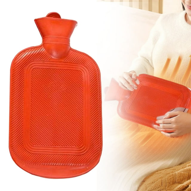 Rubber Hot Water Bottle 1L,Hot Water Bag Reusable Hand Warmer For Heat Relaxing & Warmth Classic Water Filled Heating Random Color