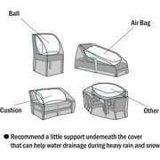 F&J Outdoors Waterproof Patio Sofa Cover 58(W)×35(D)×35/25(H)