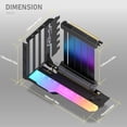 thumbnail image 6 of Vertical GPU Mounting Bracket with 15cm PCI-E 4.0 X16 Riser Cable(Black Bright), 6 of 10