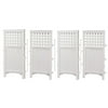 Suncast FS4423D Outdoor Patio 4 Panel Screen Enclosure Gated Fence, Plastic, White, 44 in H x 24 in D