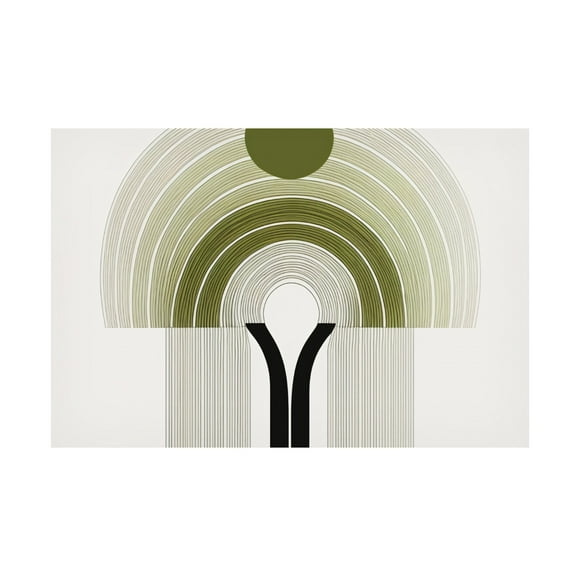 Canvas Wall Art - Ray Heere 'Mid Century Tree Of Life 6' Wall Art for Living Room, Bedroom, or Office Décor by Trademark Fine Art - 19 x 12 Inches