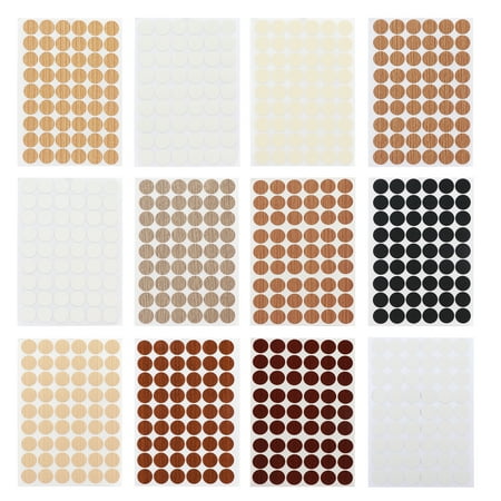 

648pcs PVC Screw Sticker Wall Cabinet Repairing Desk Hole Cover Self Adhesive