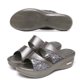 thumbnail image 4 of 1 par de zapatillas de suela de cuña gruesa Sandalias femeninas de verano Cuñas elegantes de boca de pez Zapatos de mamá Zapatillas casuales al aire libre para mujeres (talla gris 43 9.5US, 7UK, 41EU, 4 of 5
