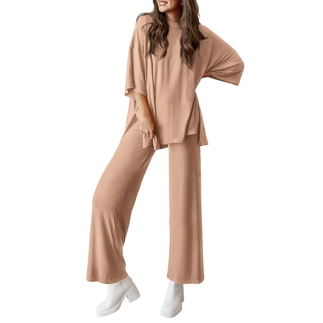 Conjunto de Chándal PRETTYGARDEN de Dos Piezas para Mujer, Color Caqui, Talla M