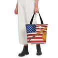 thumbnail image 3 of Uemuo American Flag And Baseball Print Tote Bags for Women,Large Capacity Corduroy Bag,Reusable Grocery Shoulder Bag,Beach Tote with Zipper Closure, Daily Essentials, 3 of 7
