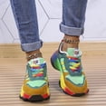thumbnail image 4 of Women'S Fall Platform Sneakers Chunky Dad Shoes | Colorful Thick Sole Casual Shoes, Large Size, Breathable, EVA Upper & Sole, Rubber Sole, Lace-up Closure, 4 of 5
