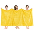 thumbnail image 1 of Toalla de baño extra grande American Soft Linen 102x203 cm algodón 600 GSM amarilla, 1 of 8