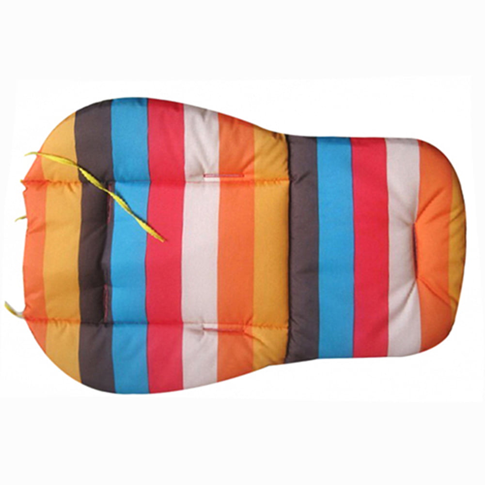 Double-Sided Rainbow Waterproof Baby Stroller Seat Cushion Color Soft Mattresses 