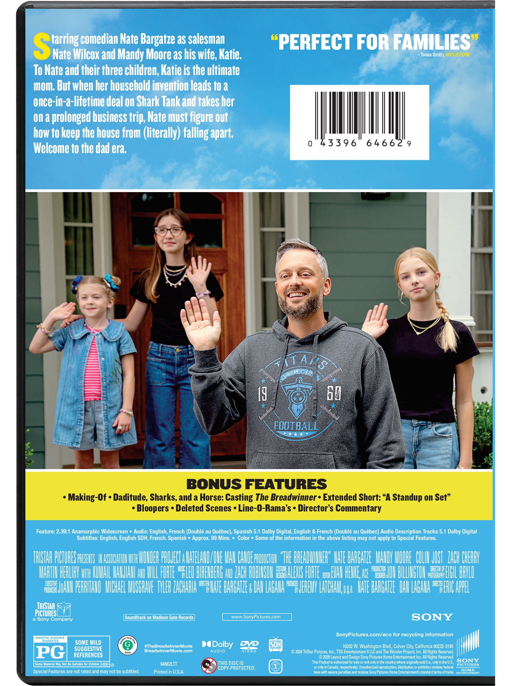 Breadwinner (DVD) Sony Pictures, Comedy, Family